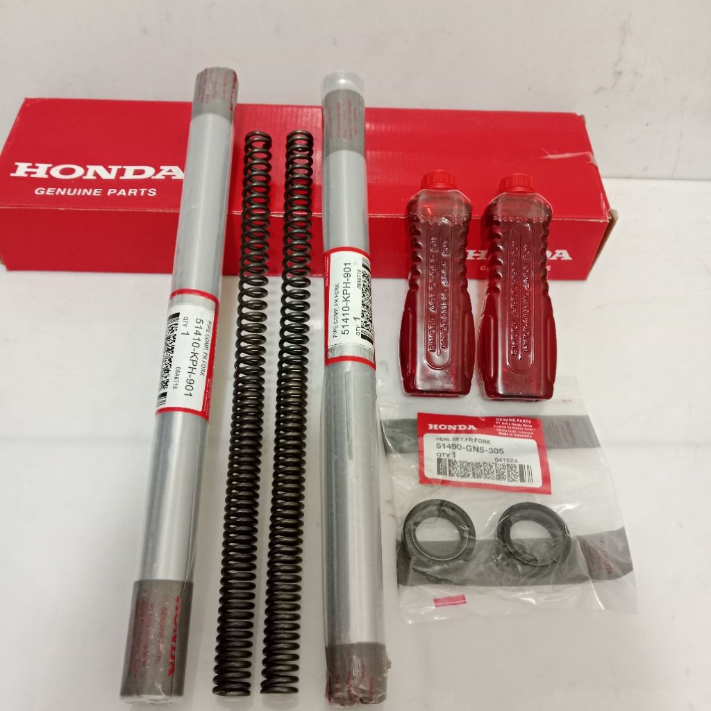 As shock depan kph Supra x 125 karbu Supra x 125 lama_paket komplit