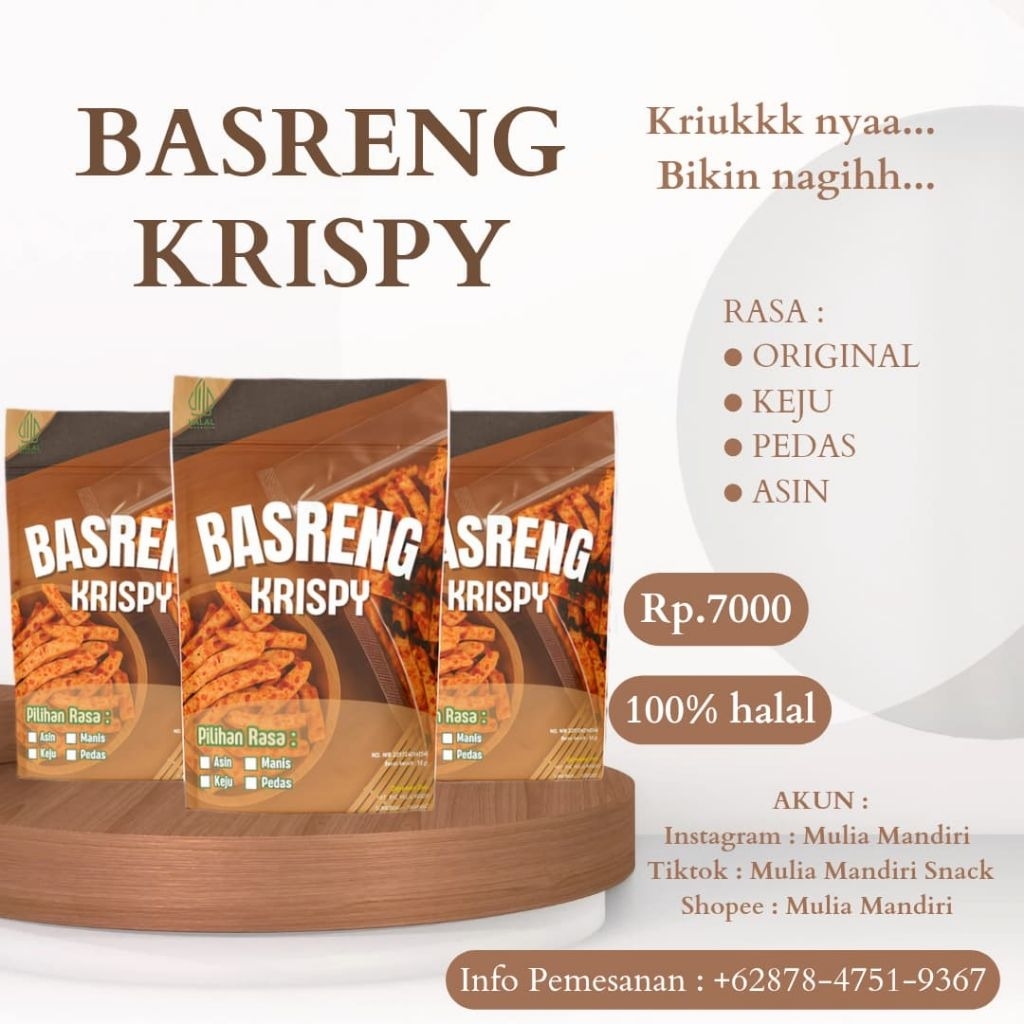 

Basreng Crispy 65 gram Kemasan Premium