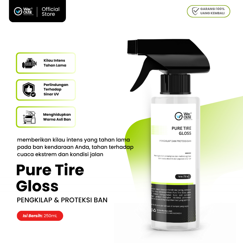 Waxouse Pure Tire Gloss Pengkilap dan Proteksi Ban Mobil Motor