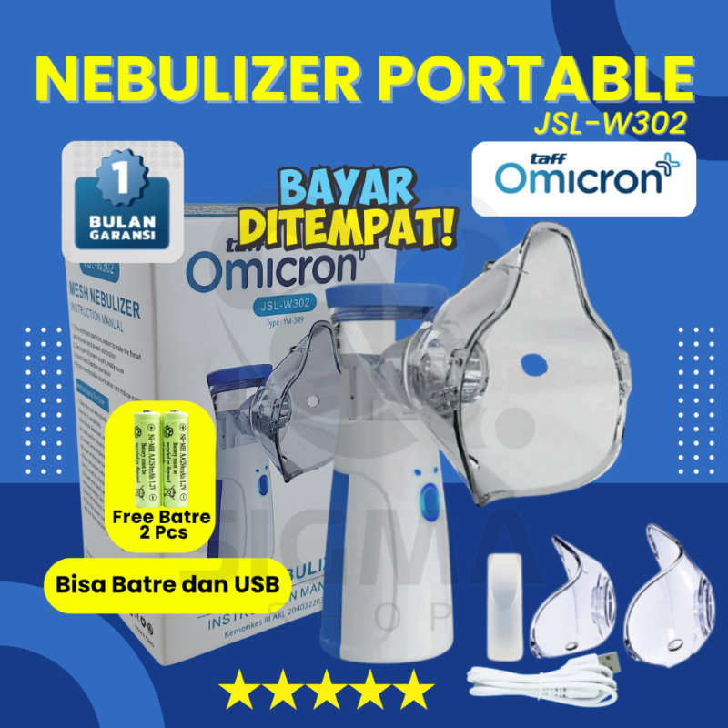 SAHANEKA2 - NEBULIZER PORTABLE MESH INHALER HANDHELD VAPOR ASMA ANAK & DEWASA