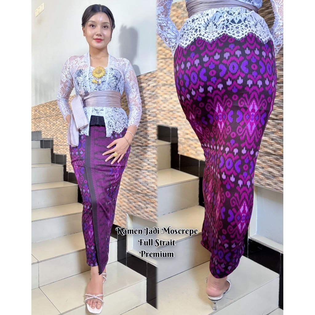 KAMEN JADI BALI MOSCREPE BATIK STRAIT (LANGSUNG PAKAI ROK)