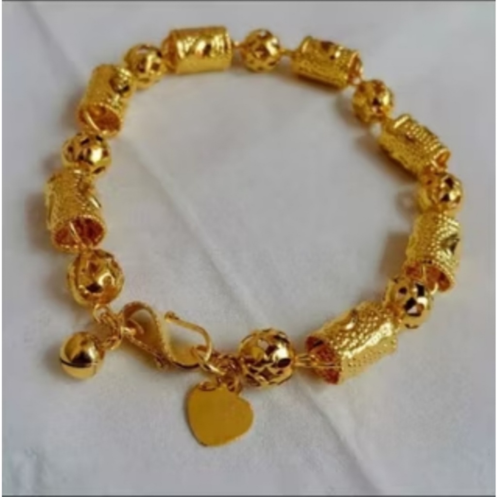 Gelang titanium wanita model bambu anti karat