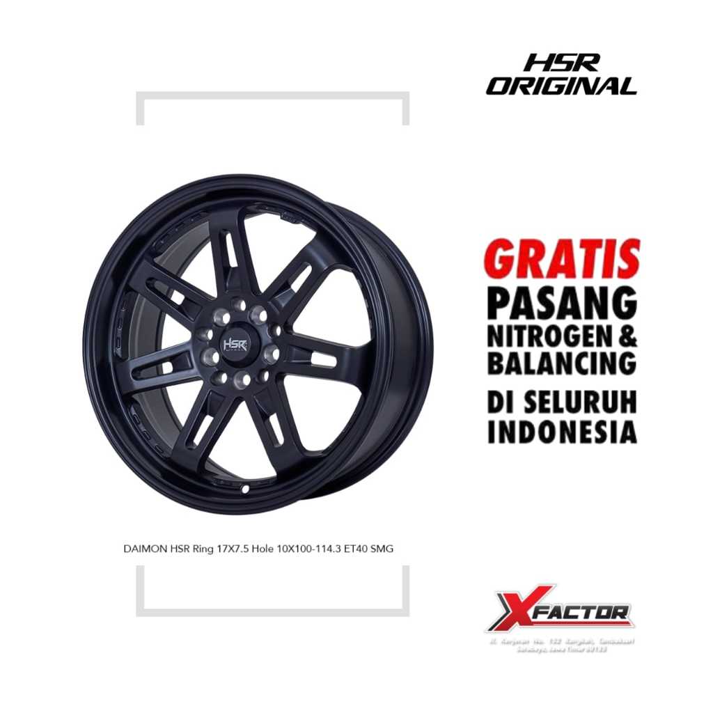VELG MOBIL HSR R17 HSR DAIMON R17X7,5 H10X100-114,3 ET40 SMG