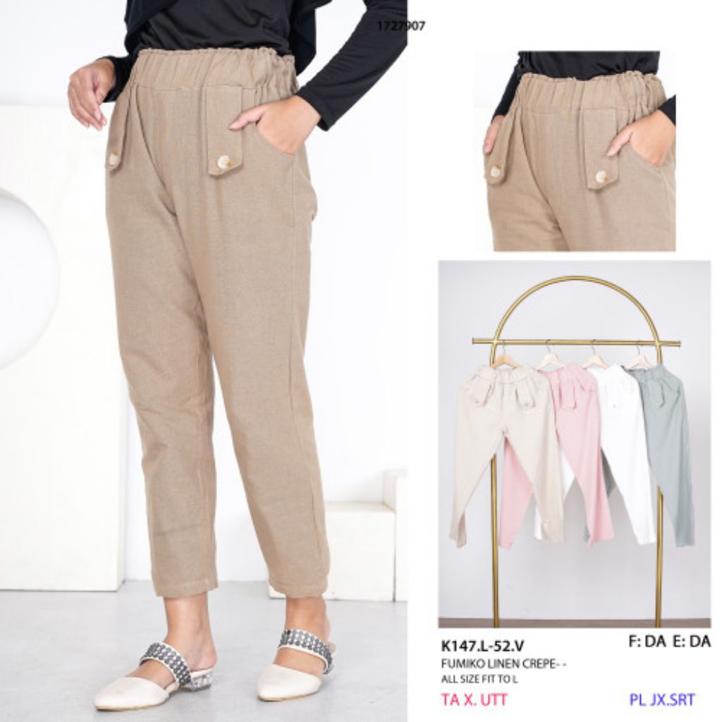 celana fumiko linen