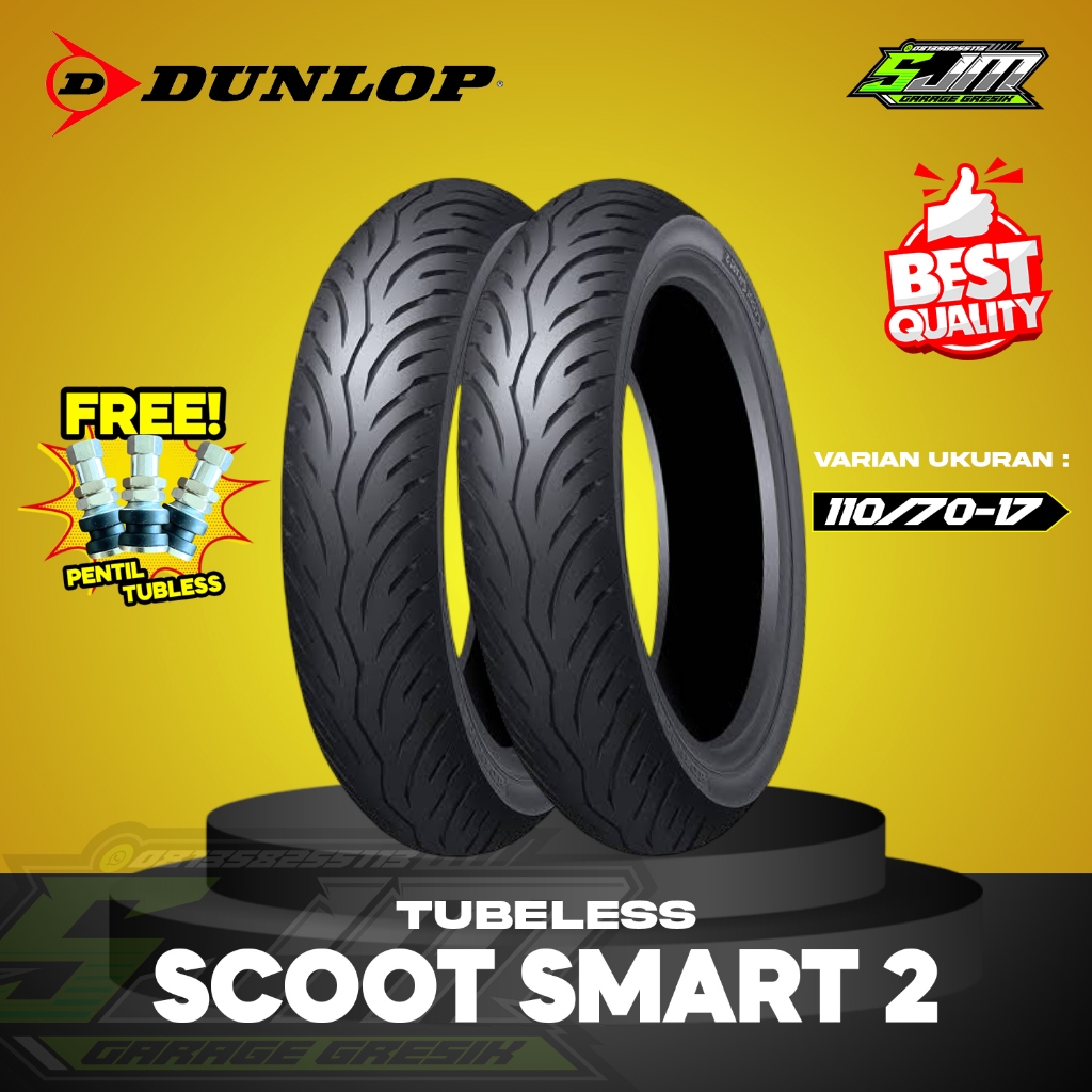 Ban Tubeless Dunlop Scoot Smart 2 / Ban Dunlop 110/70 Ring 13