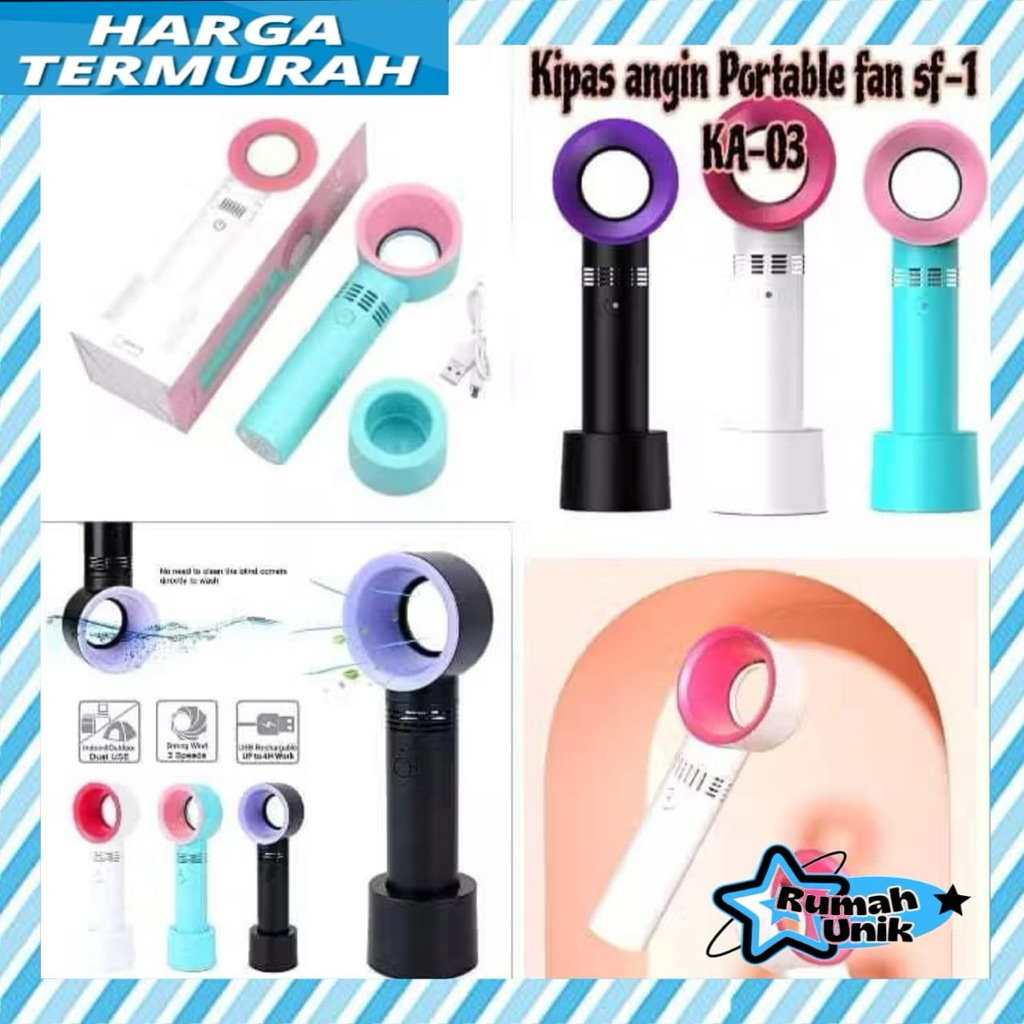 Kipas Angin Portable Fan Kipas Angin Tanpa Baling Baling