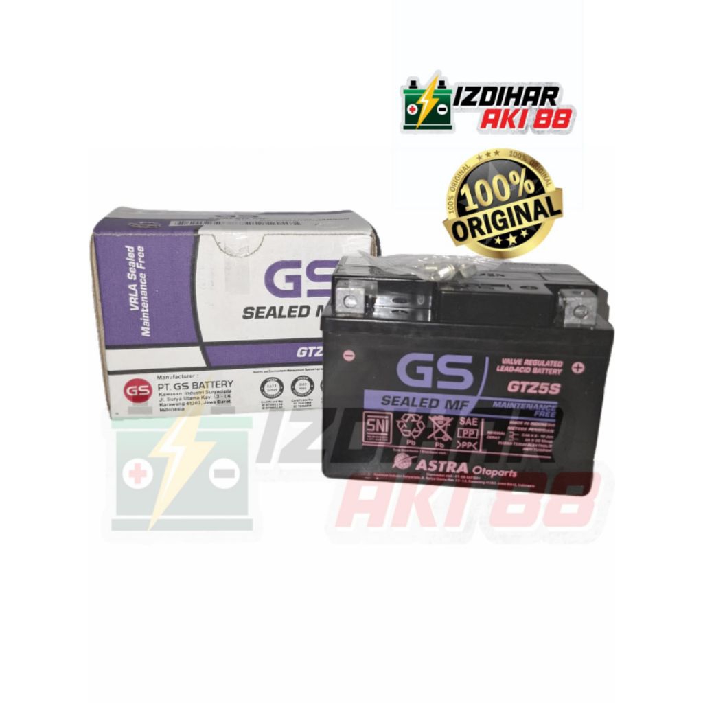 GS Astra GTZ5S / GS KPH / GS kering / GS motor / aki motor kering