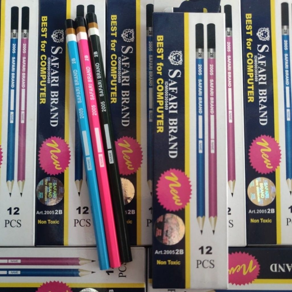 

Pencil 2B Safari Standard Komputer / Pensil 2B Safari Brand For Computer Kualitas Superior Harga per 1 pack isi 12 pcs Harga Murah Grosir