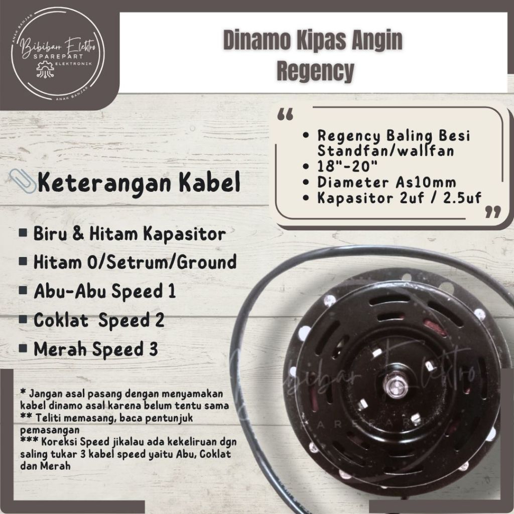 Dinamo Kipas Angin Tornado Regency