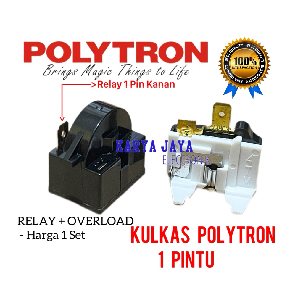 Relay Ptc Overload Kulkas Polytron 1 pintu