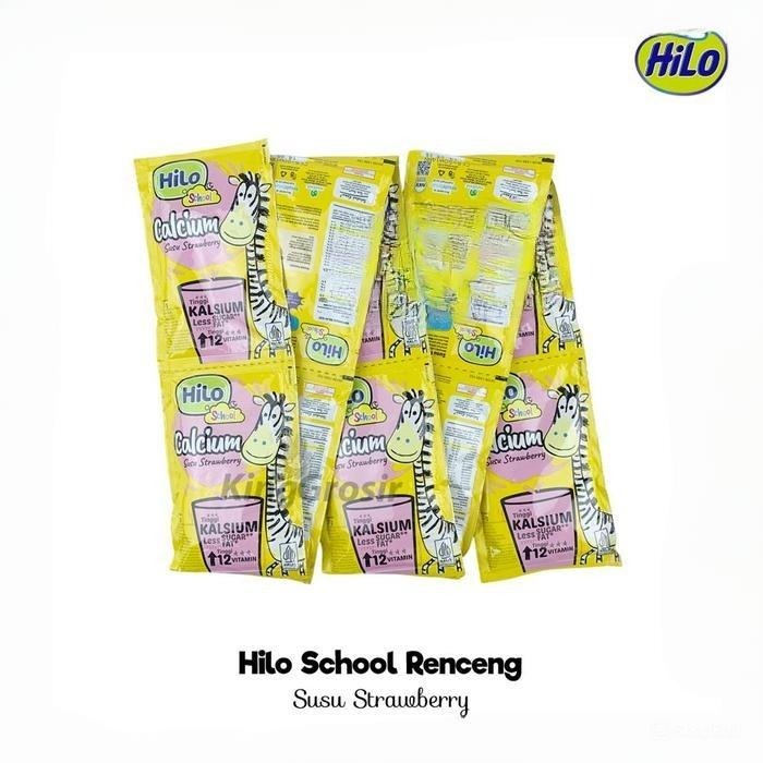 

HiLo School Renceng Isi 10 Sachet Susu Tinggi Kalsium untuk Anak - Susu Stroberi