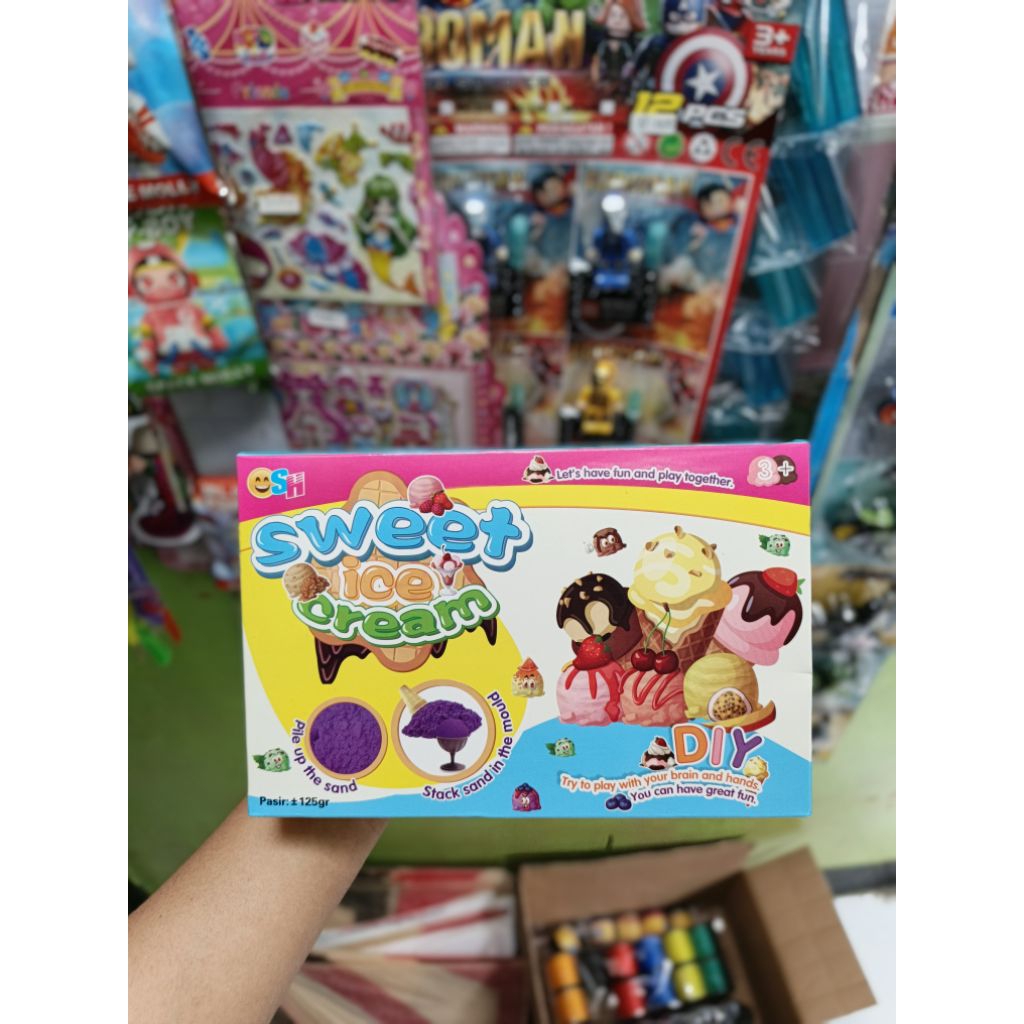 mainan pasir cetak es krim bisa dijual (18.000)