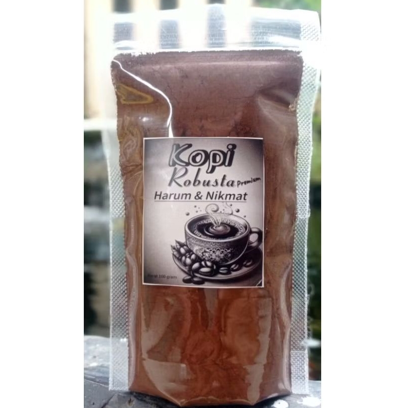 

Kopi Bubuk Robusta Premium ( Kopi Murni ) kemasan 100 gram