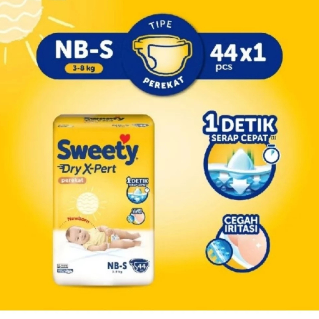 Sweety Bronze Xpert Comfort NB-S 44 Newborn tape Perekat/Pampers Sweety bayi baru lahir Lahir Lembut
