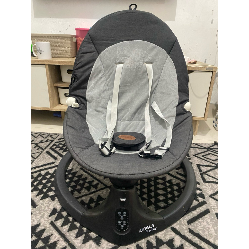 <preloved> pliko wiggle swing chair / bouncer elektrik / kursi ayunan bayi