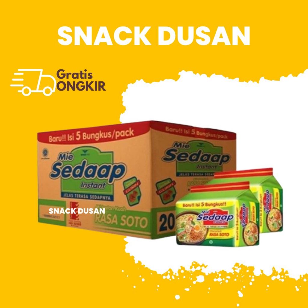 

[DUS] Mie Sedaap Soto 75gr 1 dus isi 40pcs ( 8 pack (1 pack isi 5pcs))