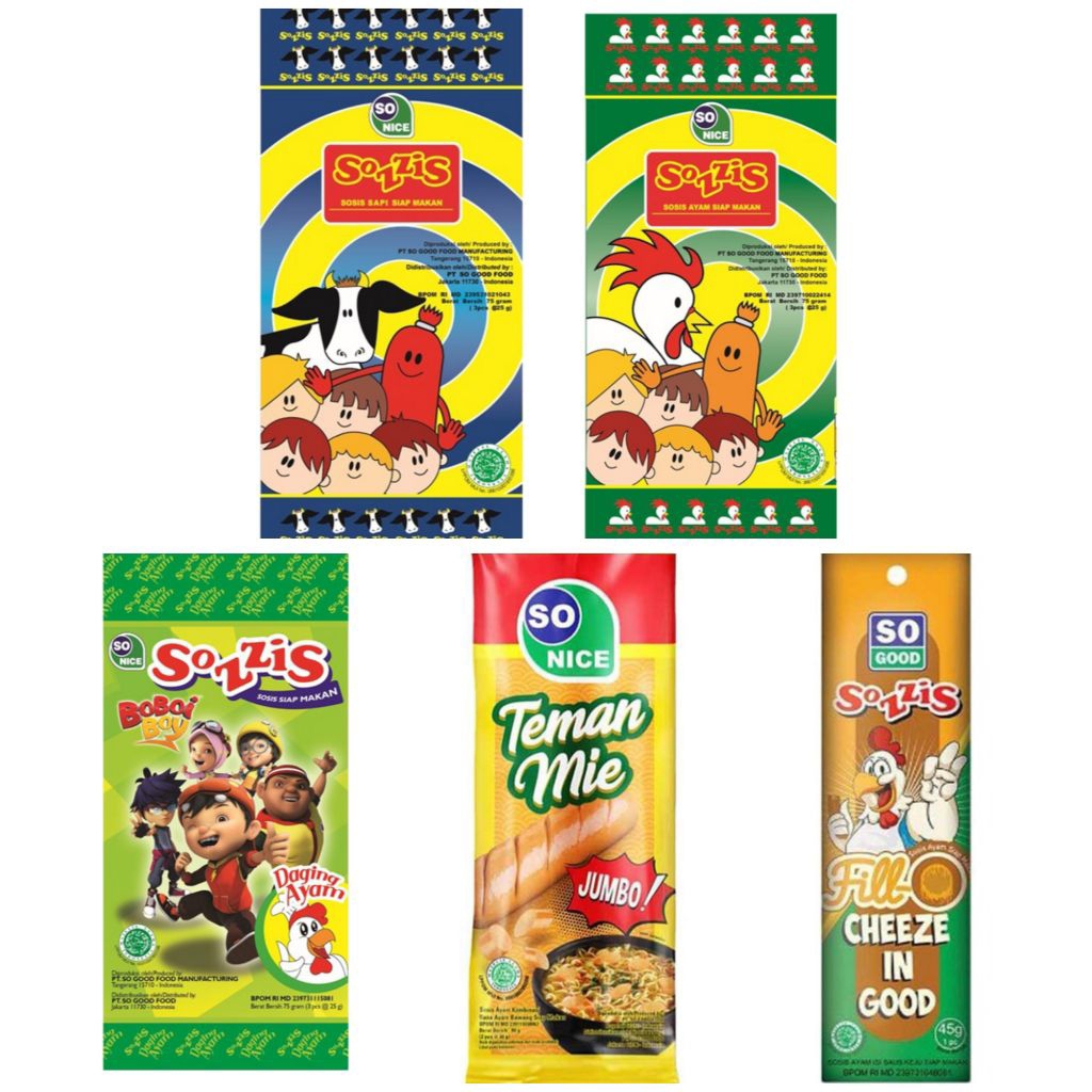 

SOZZIS Sosis Siap Makan Ayam Sapi fill-o saus keju teman mie