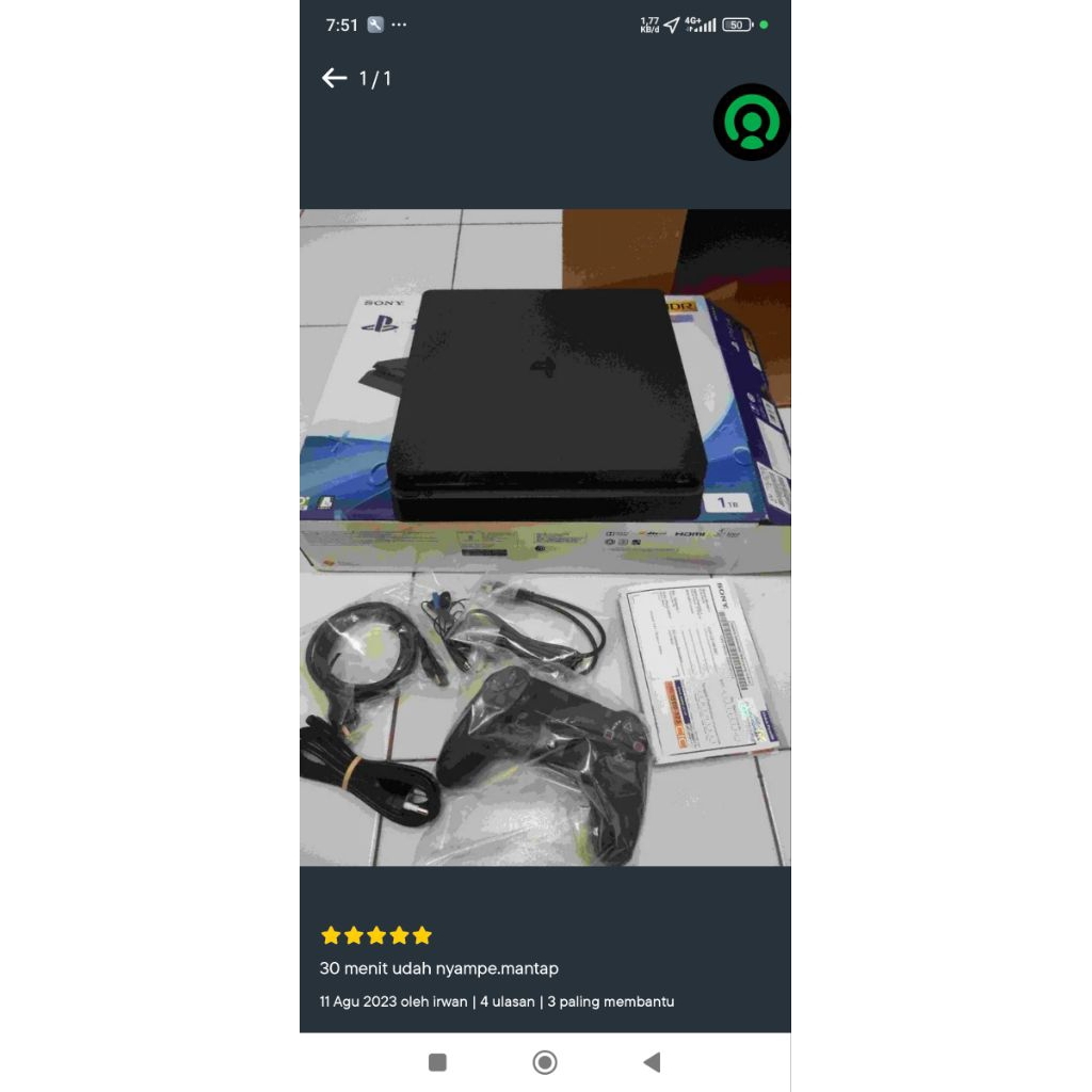 ps4 slim 1tb seperti baru&mulus
