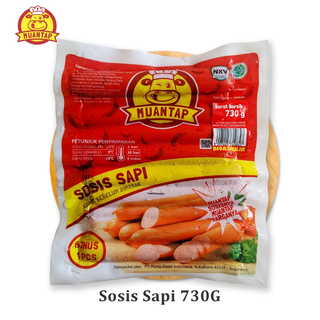 

Muantap Sosis Sapi Original 730gr Halal Lezat