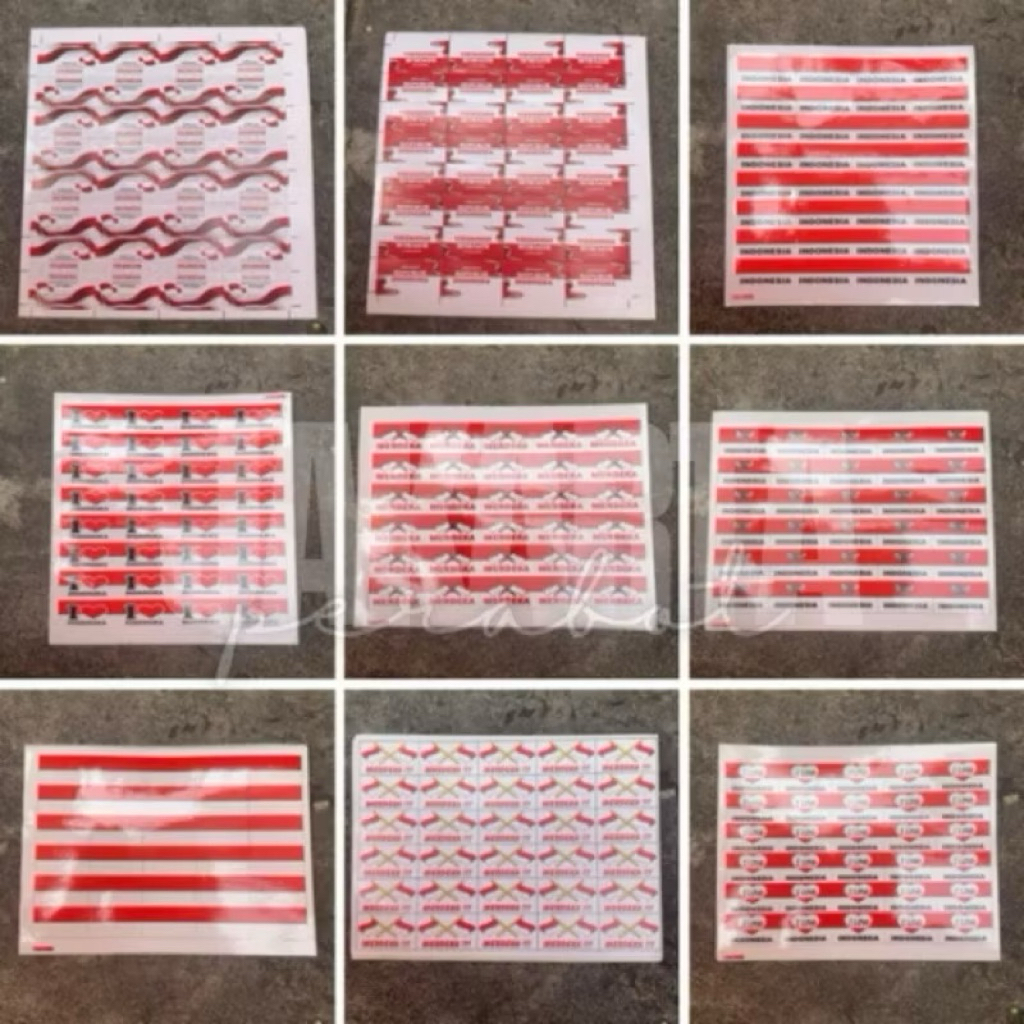 

[isi 32pcs] Stiker pipi merah putih / stiker 17 Agustus / stiker bendera