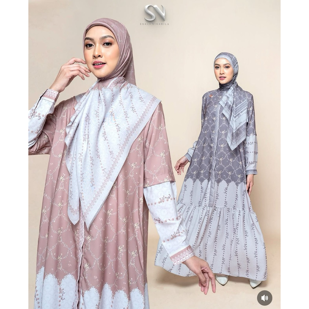 Gamis Terbaru Kirana  Dress by Shalu Nisabila Busui Cantik Simpel