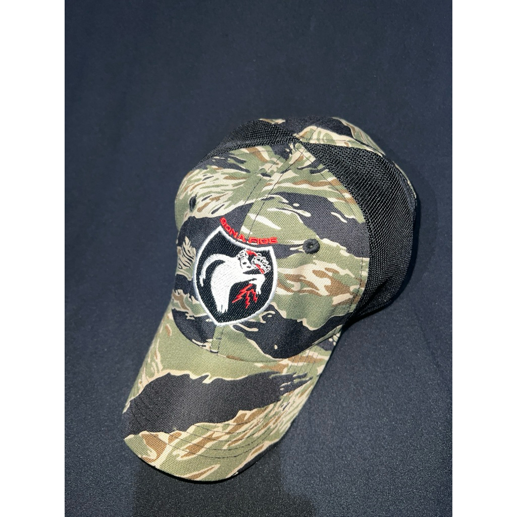 topi mcb black camo tiger stripe tactical