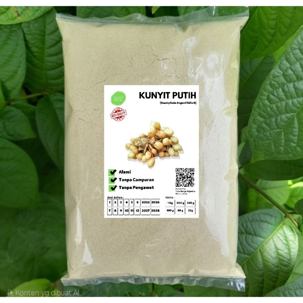 

Kunyit Putih Bubuk 500gr Serbuk Curcuma Murni Alami Curah Murah