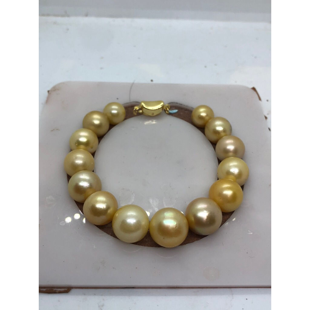 2 buah gelang mutiara air laut grade A+ gelang mutiara laut