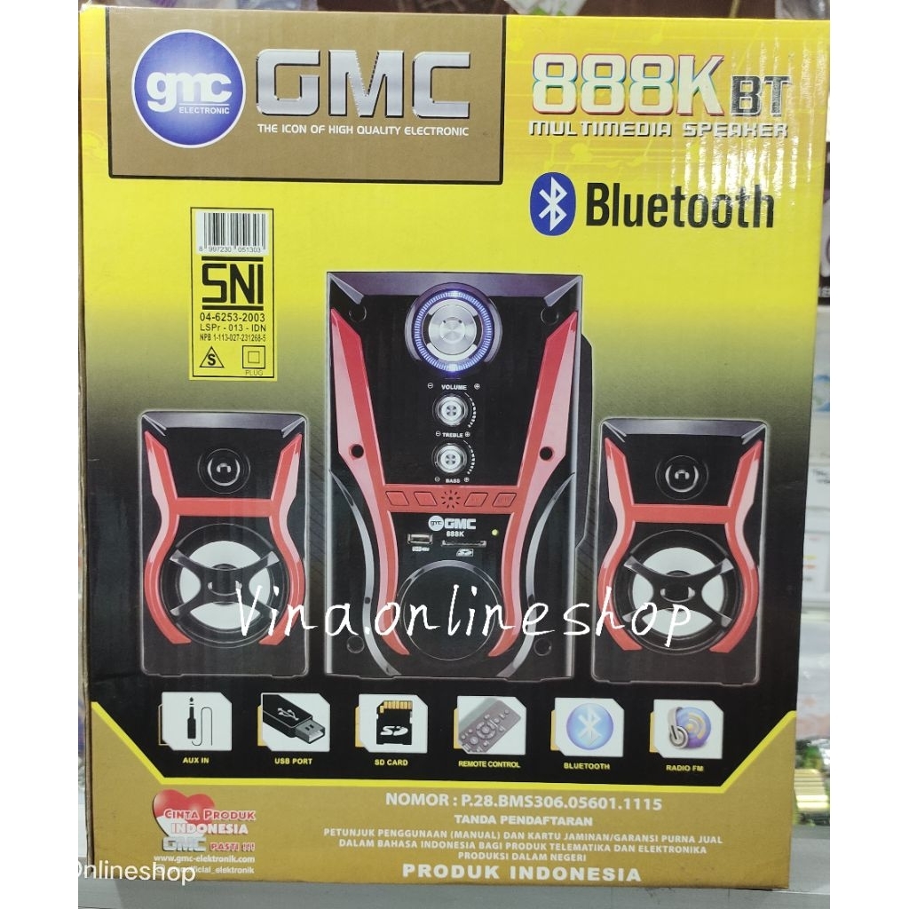GMC BLUETOOTH SPEAKER MULTIMEDIA 888K
