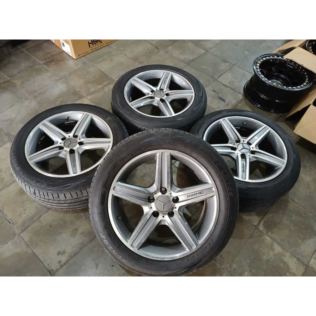 Velg Mobil Second HSR ROCKSTOK Ring 17 Lubang 5x112 + ban 215 55 r17