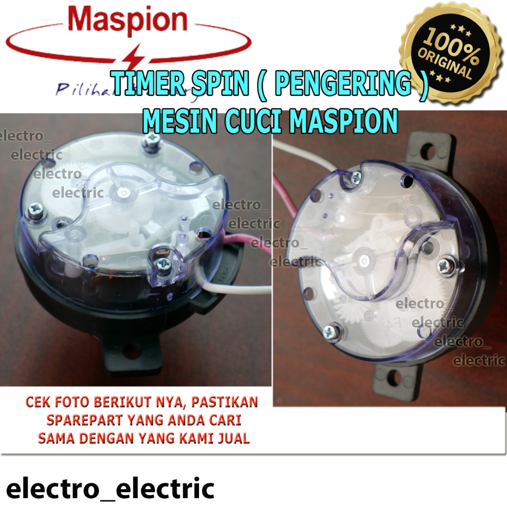 Timer Pengering Mesin Cuci Maspion - Timer Spin Mesin Cuci Maspion Original - Saklar Tombol Mesin Cu