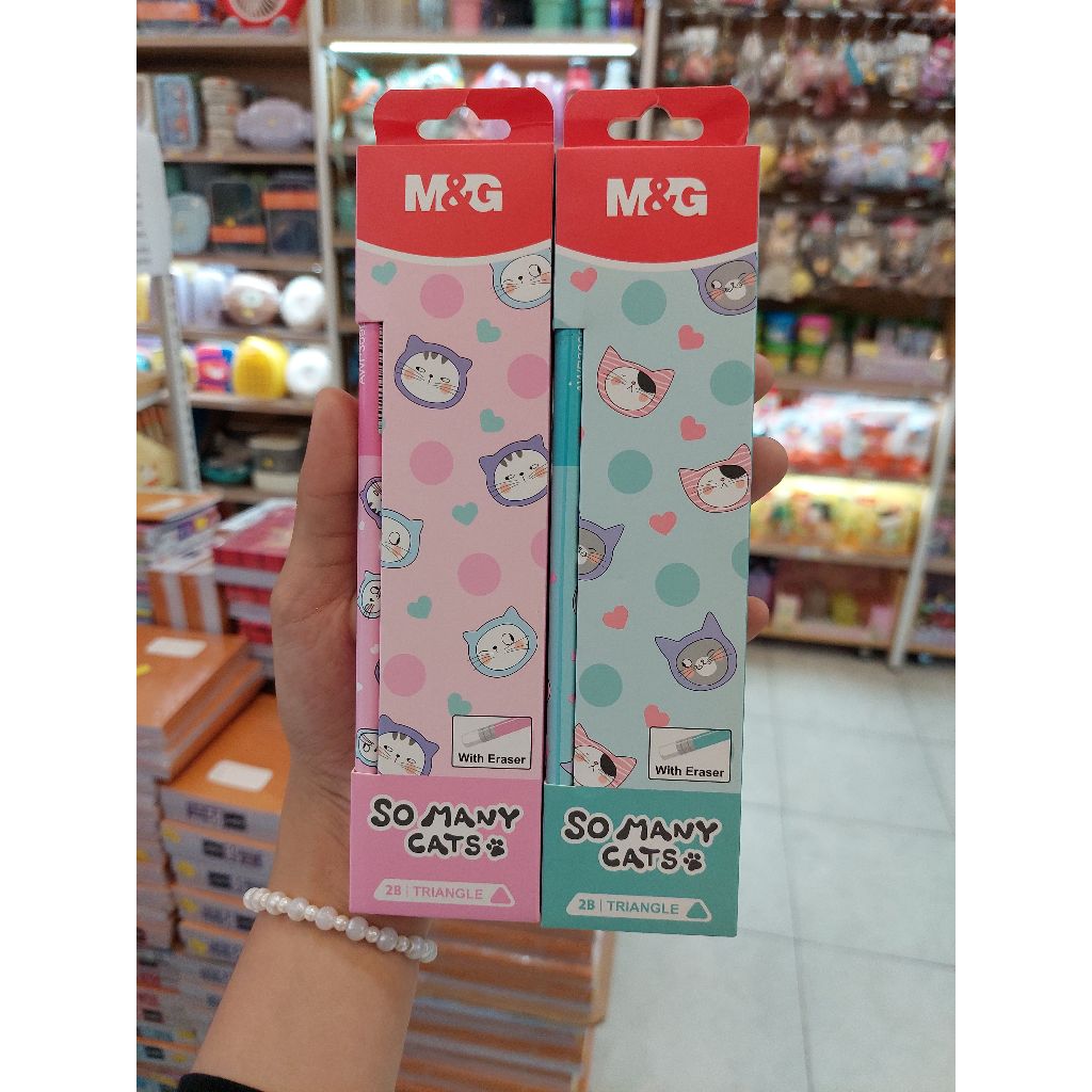 

M&G SO MANY CATS 2B TRIANGLE PENCIL 12PCS