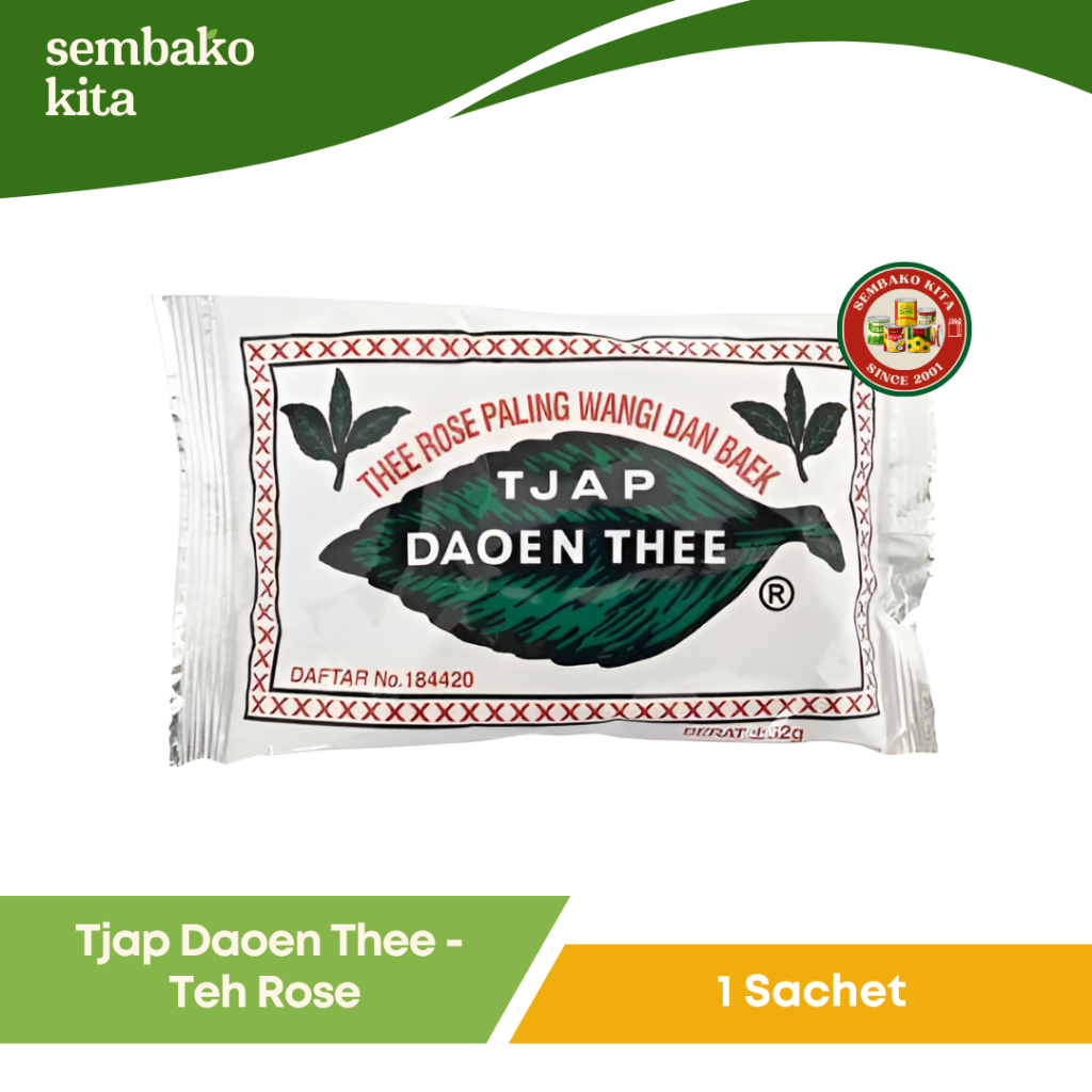 

Teh Cap Daun Teh ROSE POUCH - Tjap Daoen Thee Rose Saset