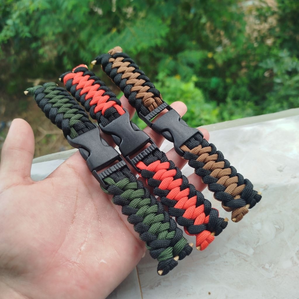 Strap jam tangan custom Tali paracord tali premium 4mm 550lbs