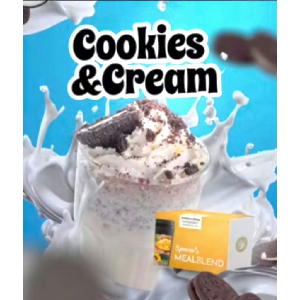 

Spencers MealBlend 1 box isi 15 sachet, Nutrisi harian Diet Sehat Lezat Multigrain Cookies and Cream