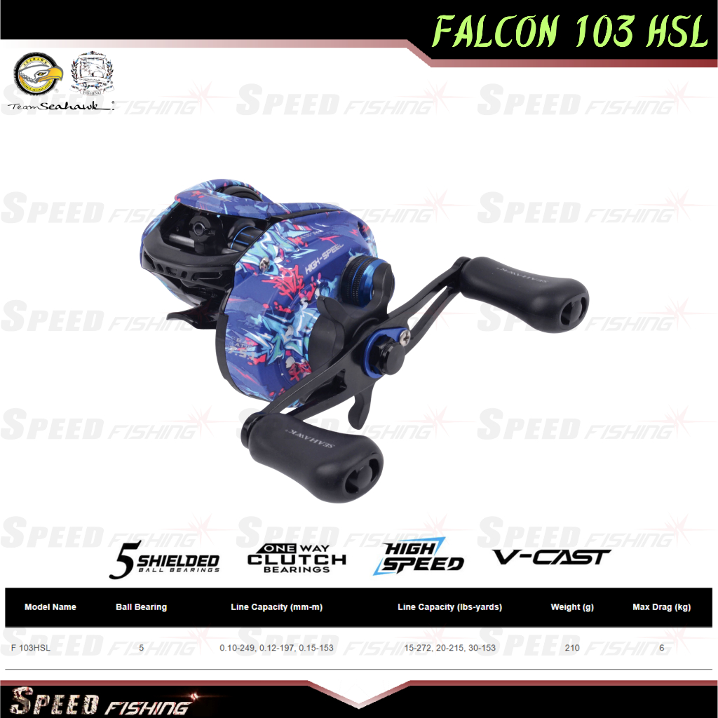 Reel Seahawk Falcon 103HSL Reel Baitcasting