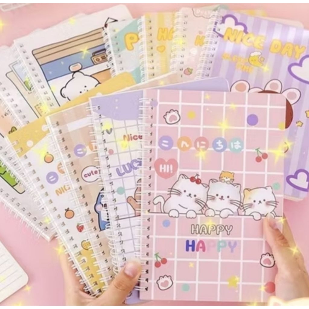 

Buku Spiral Ukuran A5 Bergaris