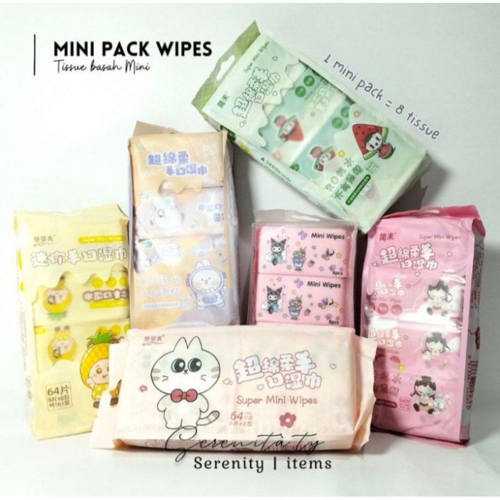 TISU BASAH TRAVEL PACK/TISU BASAH MINI/TISU BASAH