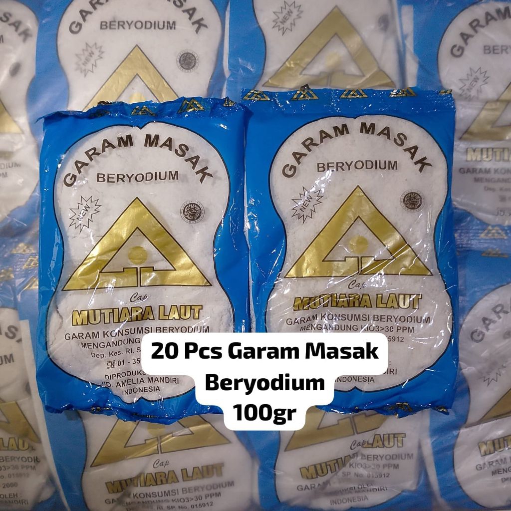 

20 Pcs Garam Masak Beryodium Bumbu Dapur 100 Gram