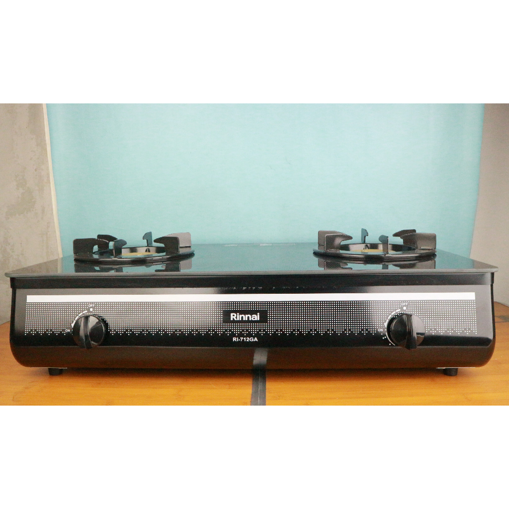 RINNAI Kompor 2 Tungku 712 Ga Tempered Glass