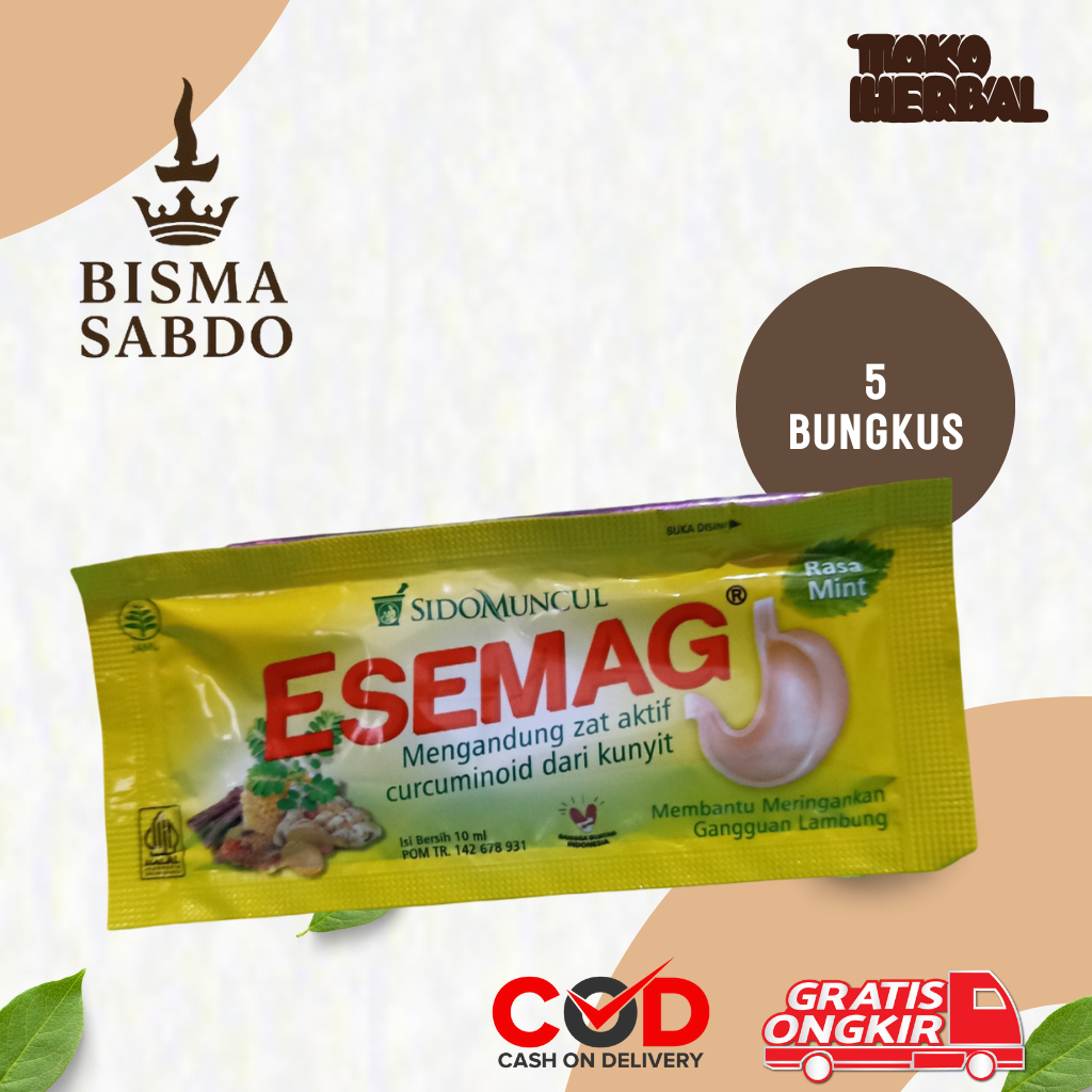 

ESEMAG Cair 1 Dus 5 Sachets @ 10ml - Sakit Perut Lambung Maag Perih - Bisma Sabdo