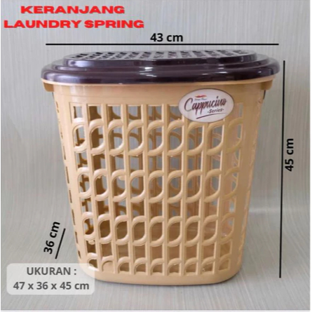 TKKH KERANJANG LUXIO COKELAT/KERANJANG LAUNDRY+TUTUP/KERANJANG PAKAIAN/KERANJANG SERBAGUNA