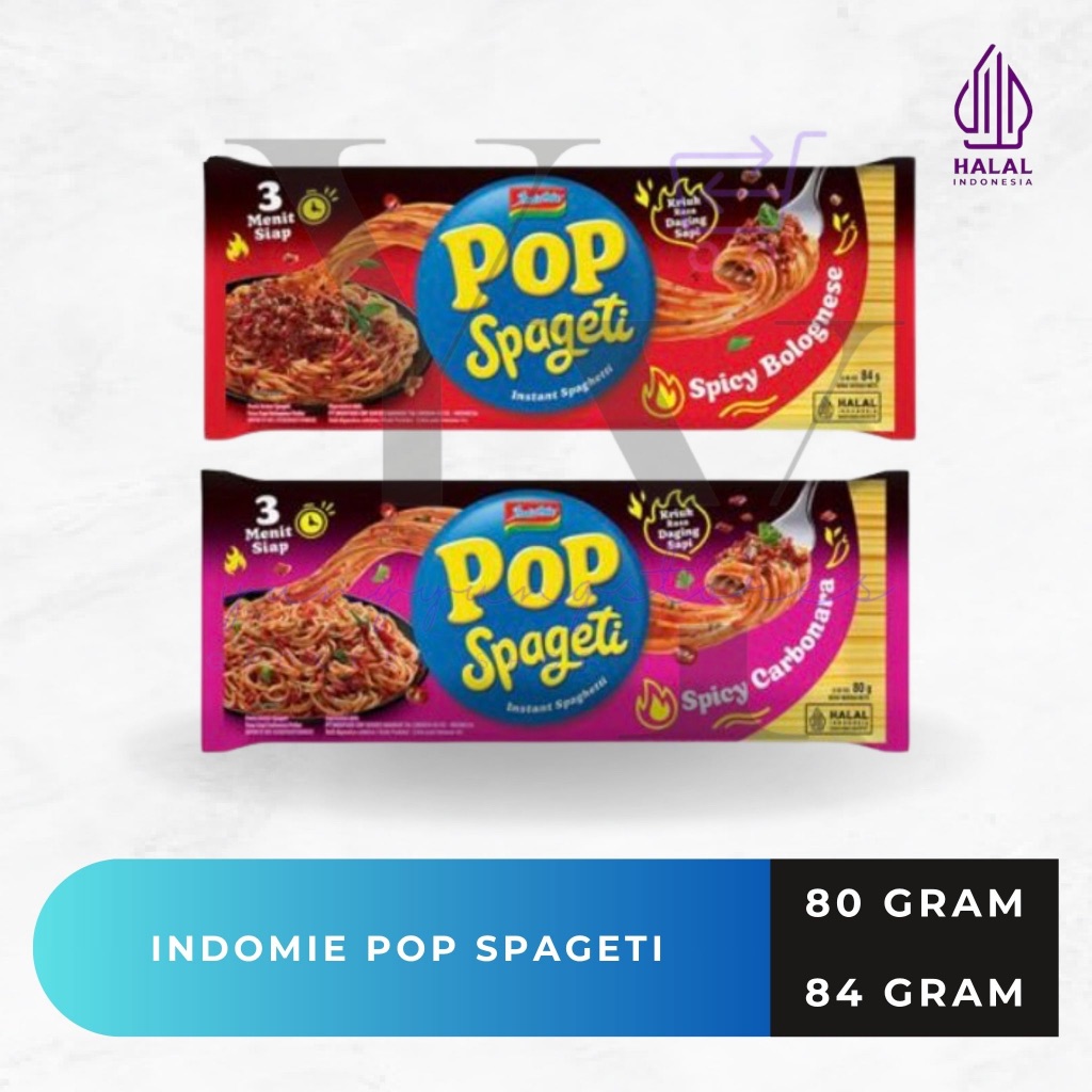 

Indomie POP Spageti Spicy Bolognese / Carbonara 80 / 84 gram