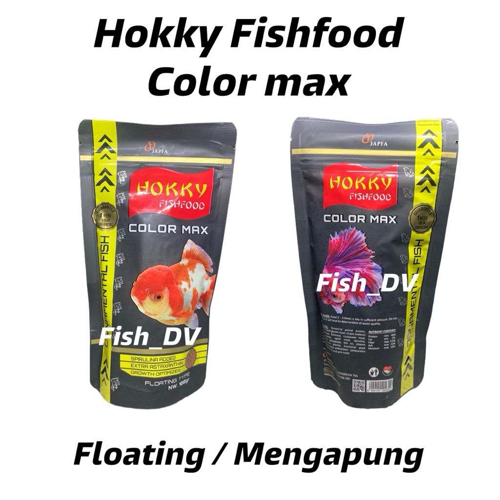 HOKKY FISHFOOD COLOR MAX pelet ikan goldfish pakan ikan koki pelet ikan koki