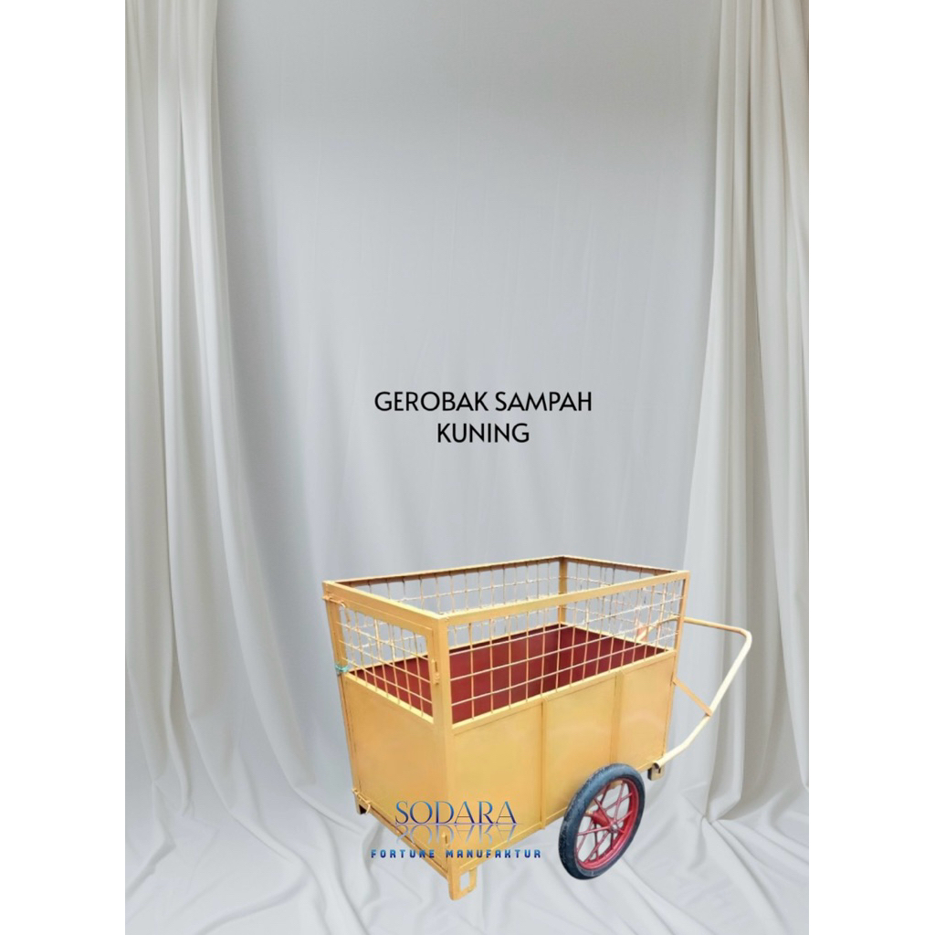 Gerobak Tempat Penyimpan Wadah Sampah Besi