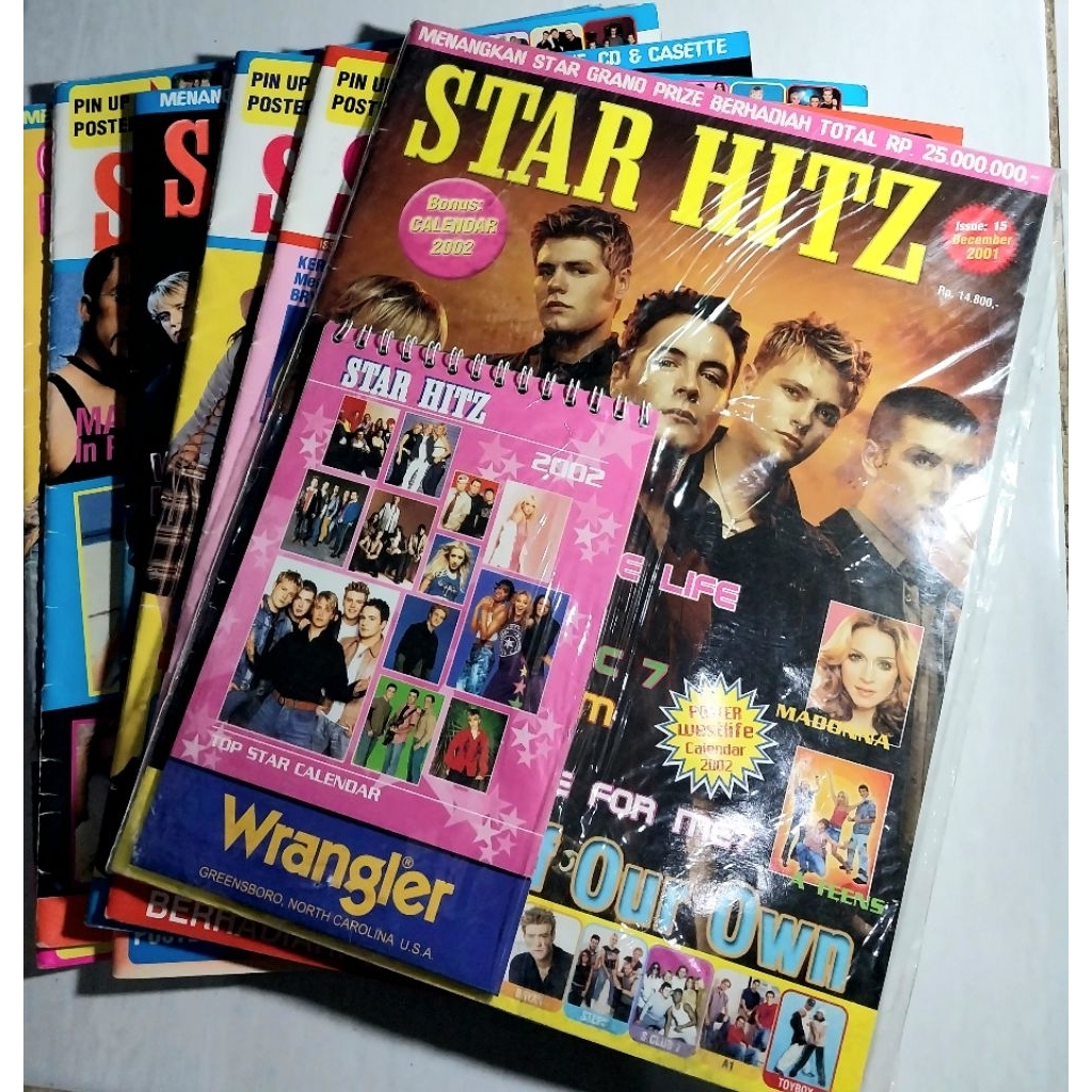 Majalah langka Star Hitz Westlife, A1, Backstreer Boys Britney Spear, dll
