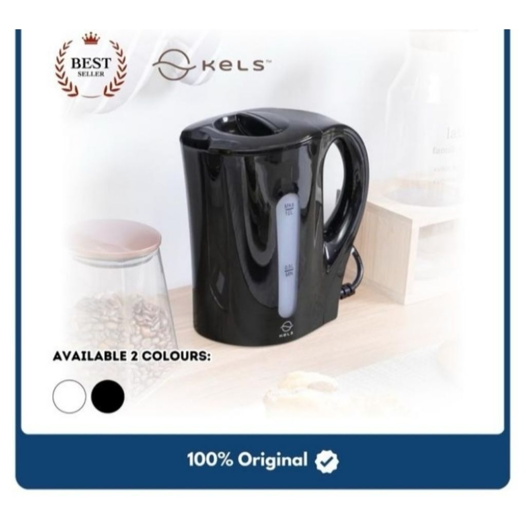 Teko Listrik 1 Liter Kels Daven Water Kettle 800 Watt