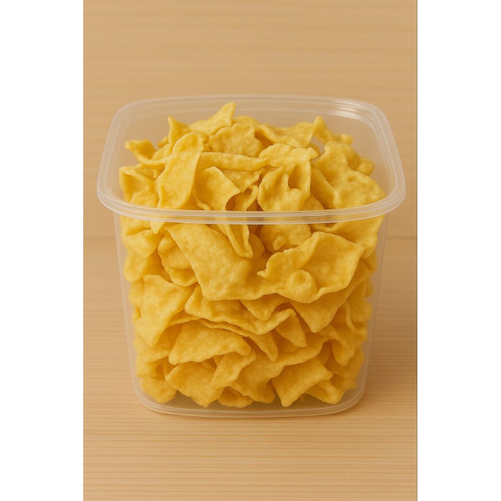 

keripik pangsit pedas gurih 100-150g