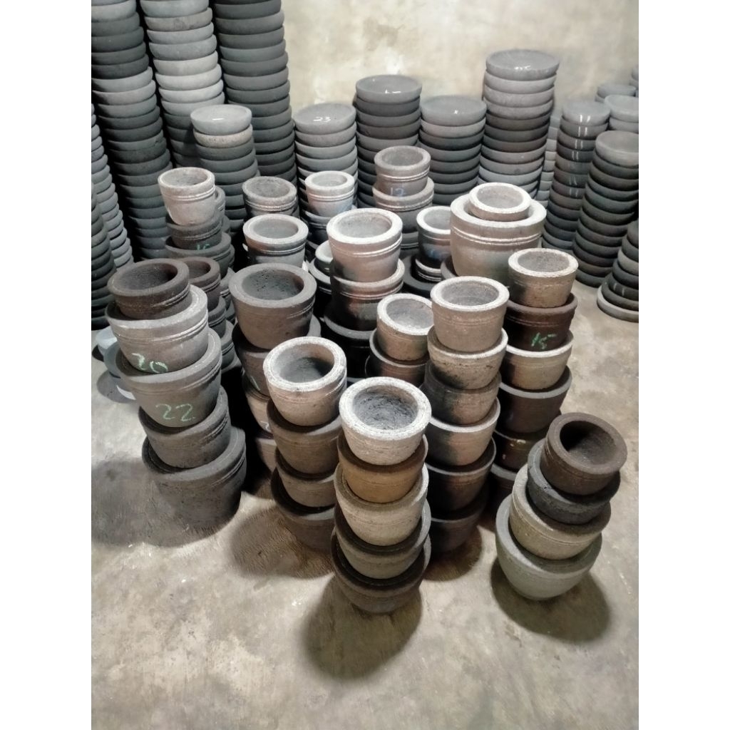 Set Lumpang Batu Asli Merapi Ukuran 14-15 Cm Alat Penumbuk Bumbu Dapur