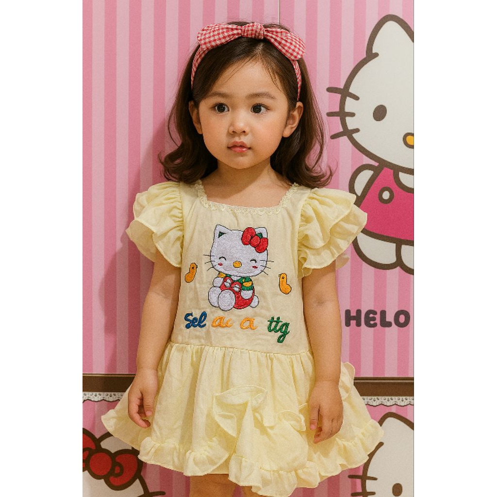 Preloved Dress Hello kitty